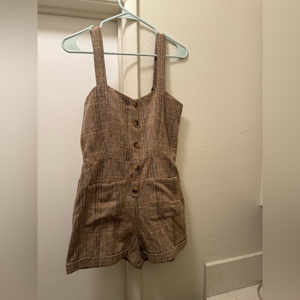 Plaid romper. Brand new never worn.